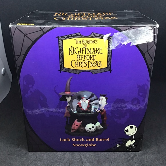 Vintage Tim Burton’s Nightmare Before Christmas Snowglobe. Lock, Shock & Barrel - Picture 8 of 11